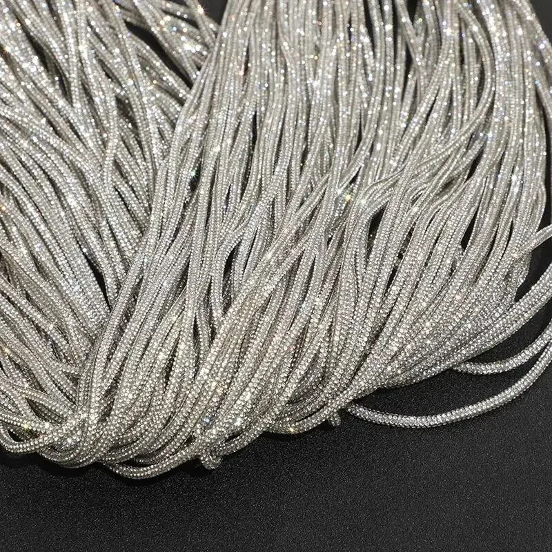 Street Fashion Shoes - Cordones de cristal con diamantes de