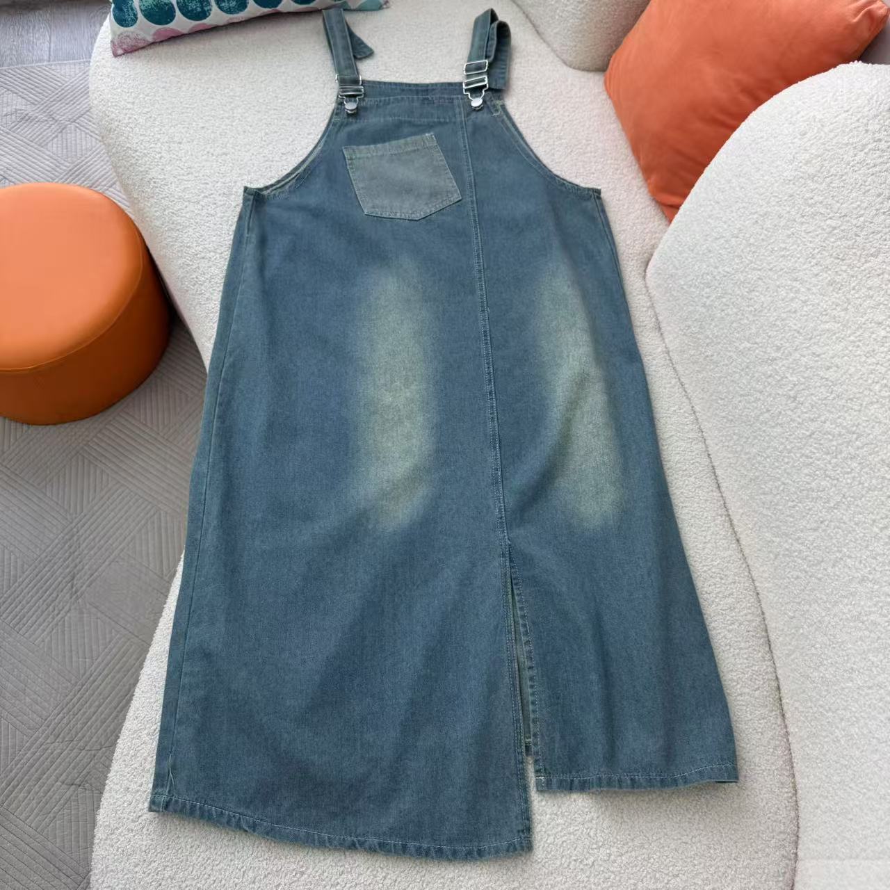 Street Fashion Kl - Vestidos vaqueros con tirantes para mujer,