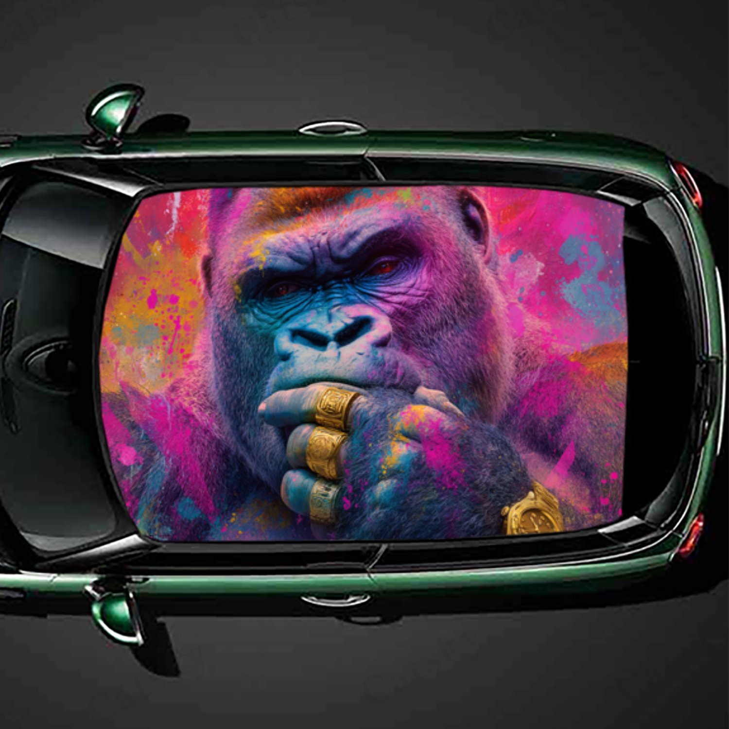 Street Fashion Pose - Arte callejero de moda, chimpancé, mano