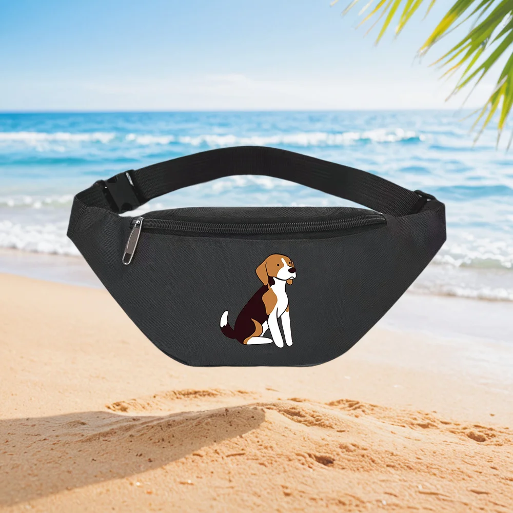 Street Fashion Pose - Adorable perro Beagle sentado Pose cintura