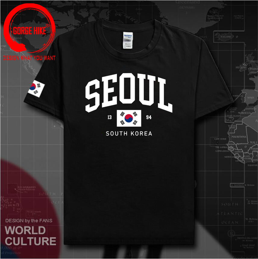 Street Fashion Of Seoul - Camisetas unisex con bandera de Corea