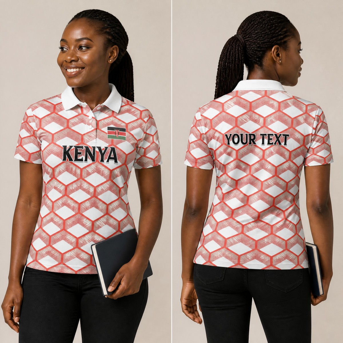 Street Fashion Kenya - Camiseta Polo de Verano para Mujer