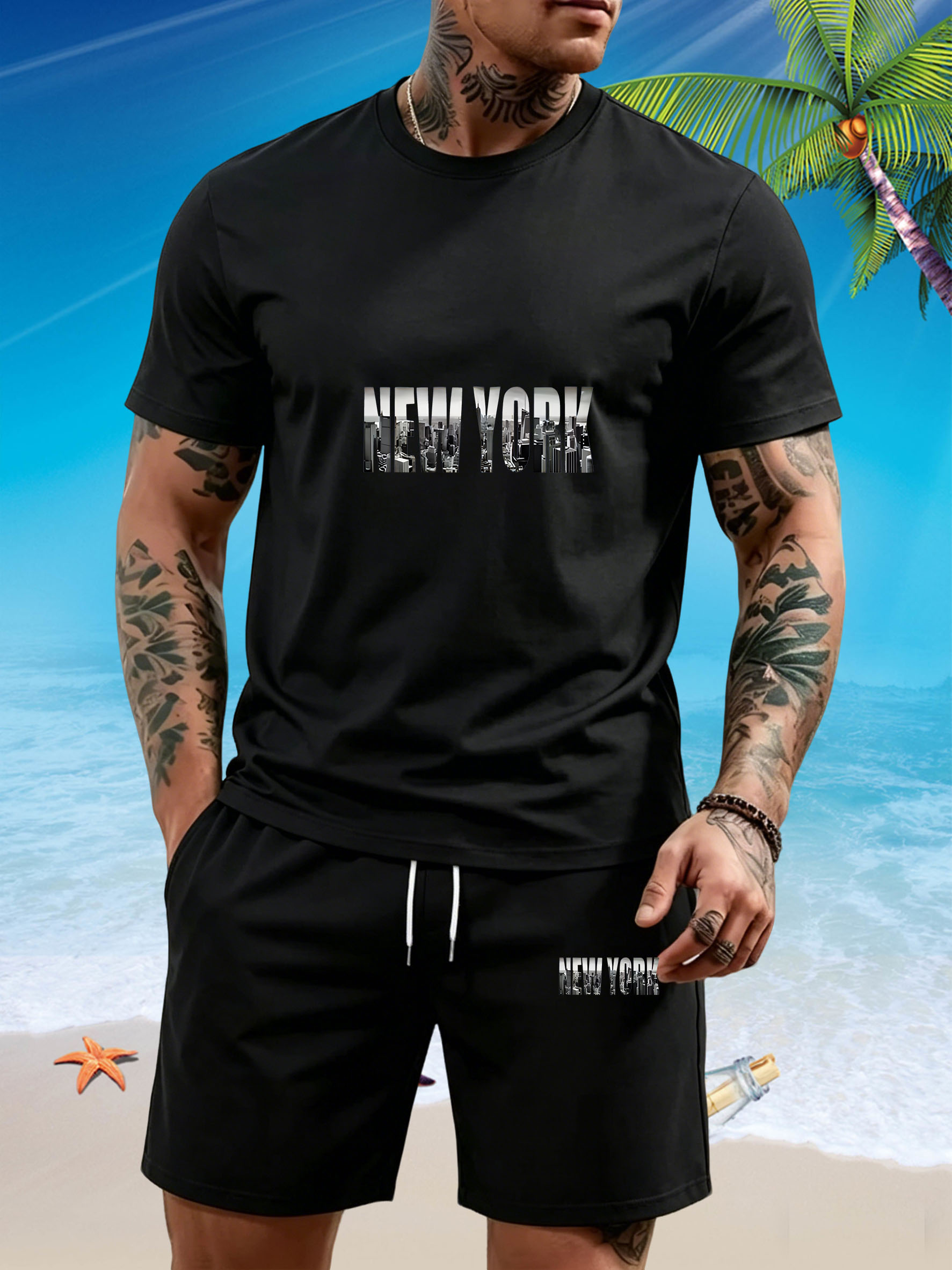 Camiseta de Hombre con Letras  - Street Fashion New York 2026 reseña y precio