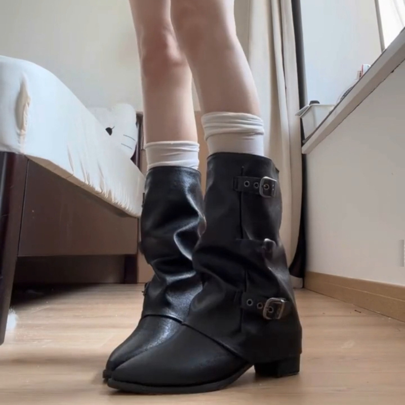 Botines de tacón de bloque ret - Street Fashion Youtube reseña y precio