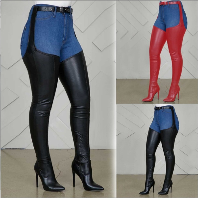 Botas altas hasta el muslo neg - Street Fashion Rome 2025 reseña y precio