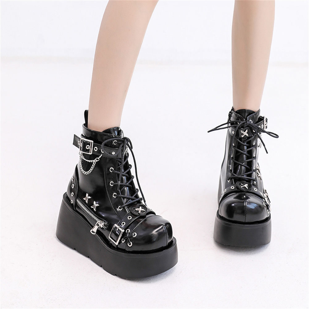 Nuevos botines góticos con pla - Street Fashion Brand reseña y precio