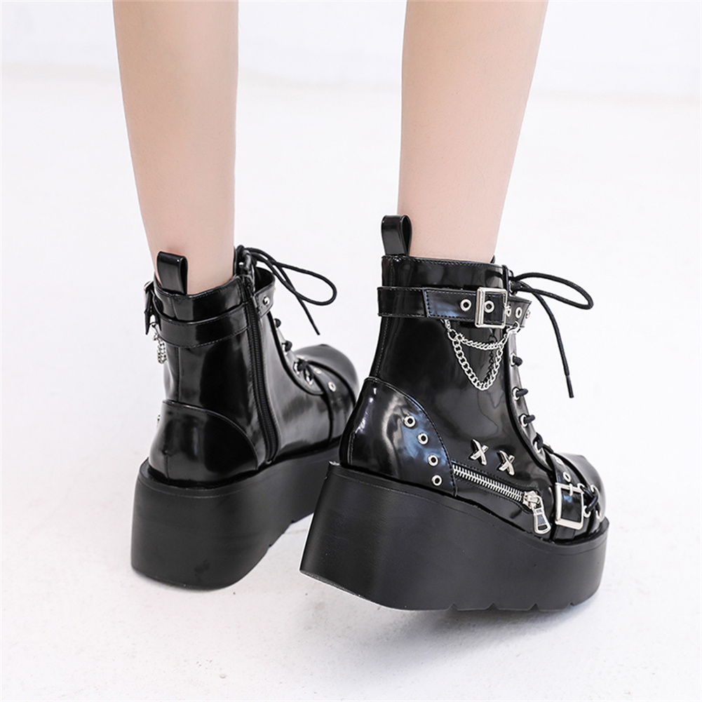 Nuevos botines góticos con pla - Street Fashion Brand reseña y precio