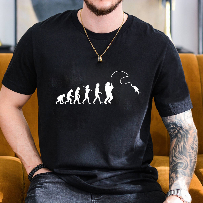 Fishing Evolution Printed T-Sh - Street Fashion Evolution reseña y precio